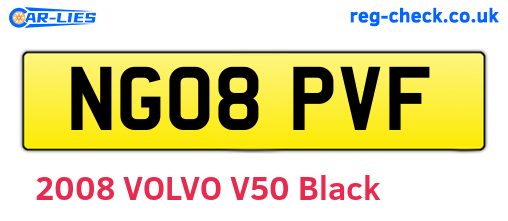 NG08PVF are the vehicle registration plates.