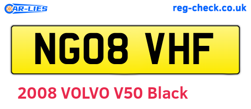 NG08VHF are the vehicle registration plates.