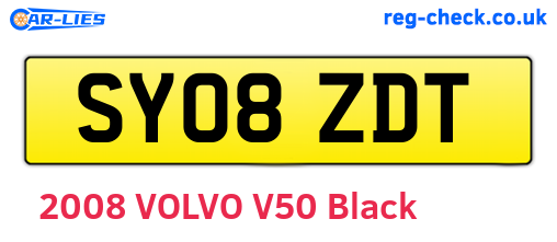 SY08ZDT are the vehicle registration plates.