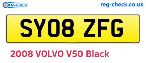 SY08ZFG are the vehicle registration plates.
