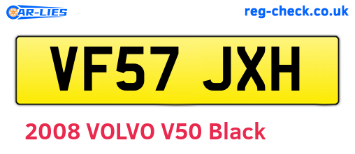 VF57JXH are the vehicle registration plates.
