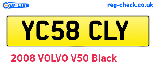 YC58CLY are the vehicle registration plates.