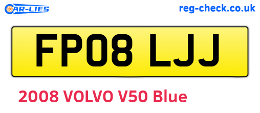 FP08LJJ are the vehicle registration plates.