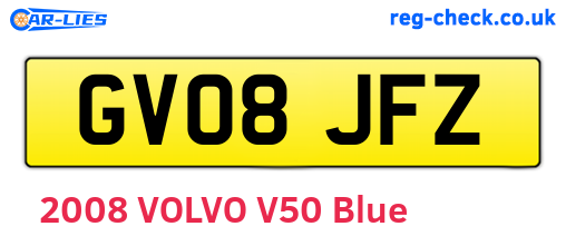 GV08JFZ are the vehicle registration plates.