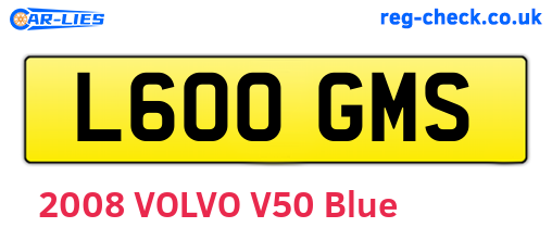 L600GMS are the vehicle registration plates.