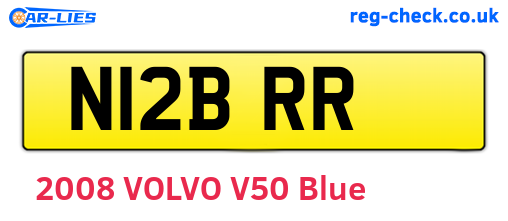 N12BRR are the vehicle registration plates.