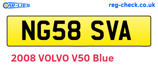 NG58SVA are the vehicle registration plates.