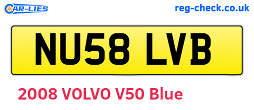 NU58LVB are the vehicle registration plates.