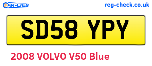 SD58YPY are the vehicle registration plates.