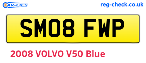 SM08FWP are the vehicle registration plates.