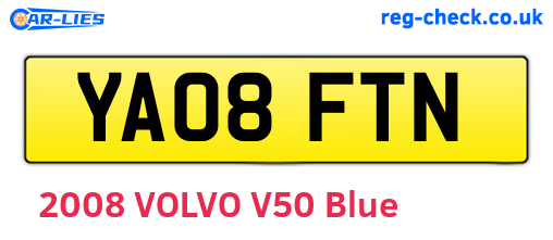 YA08FTN are the vehicle registration plates.
