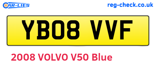 YB08VVF are the vehicle registration plates.