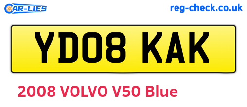 YD08KAK are the vehicle registration plates.