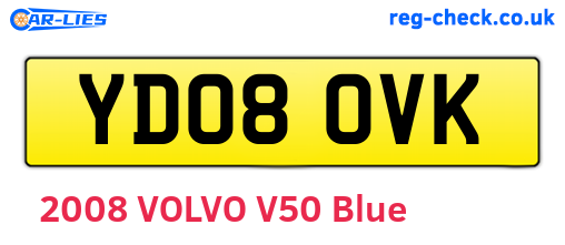 YD08OVK are the vehicle registration plates.