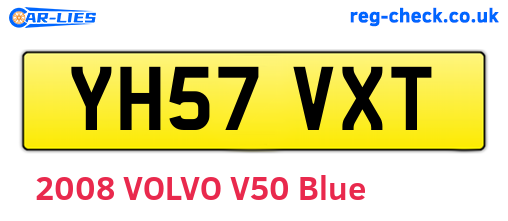 YH57VXT are the vehicle registration plates.