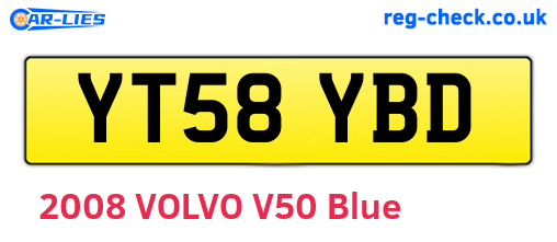 YT58YBD are the vehicle registration plates.