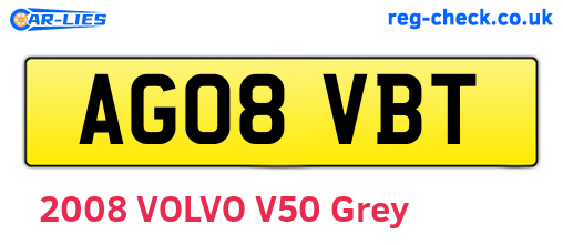 AG08VBT are the vehicle registration plates.