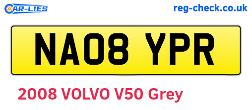 NA08YPR are the vehicle registration plates.