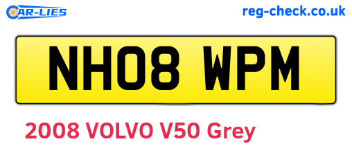 NH08WPM are the vehicle registration plates.