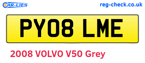 PY08LME are the vehicle registration plates.
