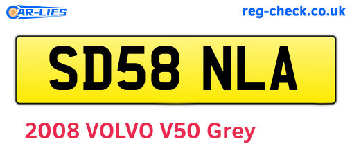 SD58NLA are the vehicle registration plates.