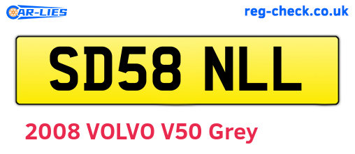 SD58NLL are the vehicle registration plates.