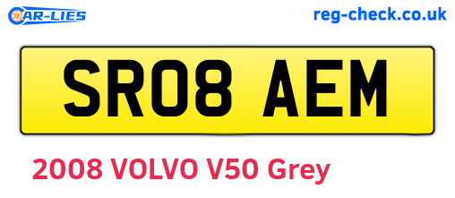 SR08AEM are the vehicle registration plates.