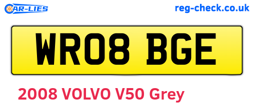 WR08BGE are the vehicle registration plates.
