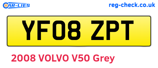 YF08ZPT are the vehicle registration plates.
