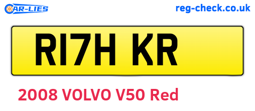 R17HKR are the vehicle registration plates.