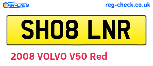 SH08LNR are the vehicle registration plates.