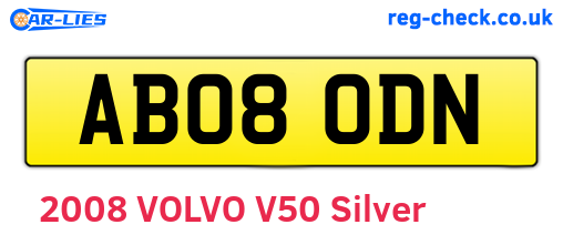 AB08ODN are the vehicle registration plates.