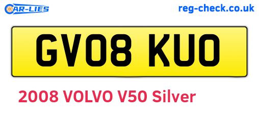 GV08KUO are the vehicle registration plates.