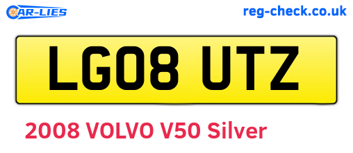 LG08UTZ are the vehicle registration plates.