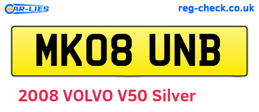 MK08UNB are the vehicle registration plates.