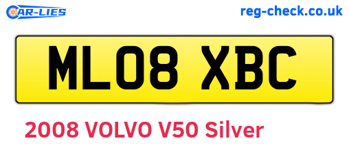 ML08XBC are the vehicle registration plates.
