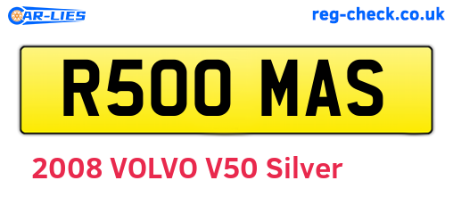 R500MAS are the vehicle registration plates.