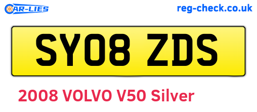 SY08ZDS are the vehicle registration plates.