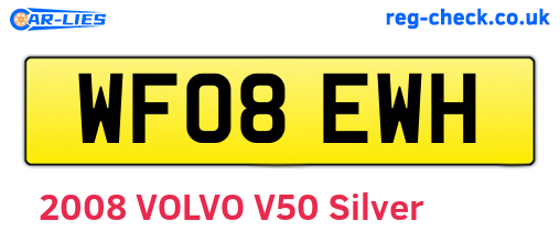 WF08EWH are the vehicle registration plates.
