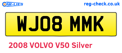 WJ08MMK are the vehicle registration plates.