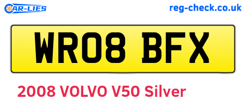WR08BFX are the vehicle registration plates.