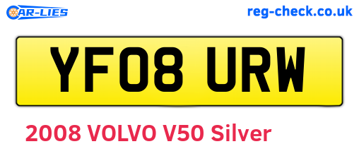YF08URW are the vehicle registration plates.
