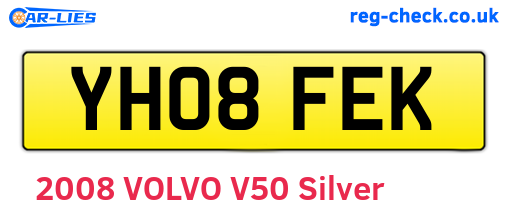 YH08FEK are the vehicle registration plates.
