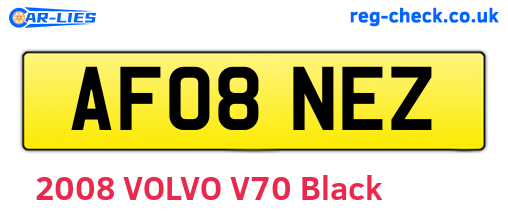 AF08NEZ are the vehicle registration plates.