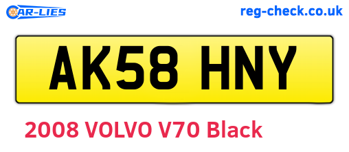 AK58HNY are the vehicle registration plates.