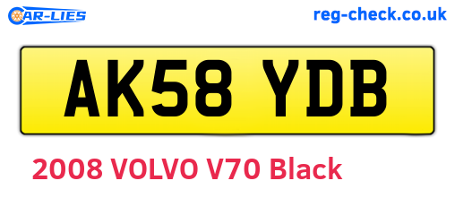AK58YDB are the vehicle registration plates.