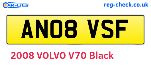 AN08VSF are the vehicle registration plates.
