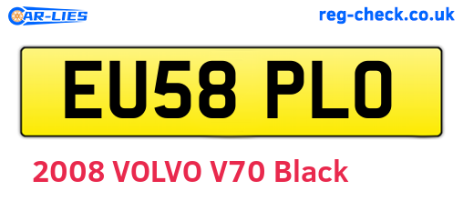 EU58PLO are the vehicle registration plates.