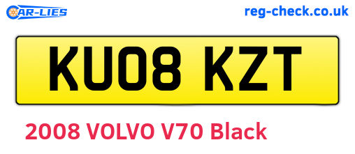 KU08KZT are the vehicle registration plates.