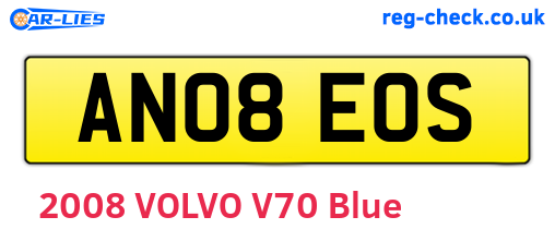 AN08EOS are the vehicle registration plates.